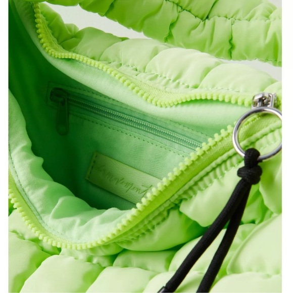 Free People Quilted Carryall Pale Neon - Lime Green - Limited Edition - Picture 3 of 10